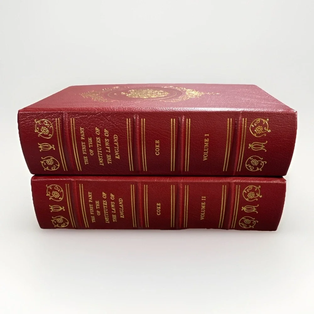 VTG First Part of‎ Institutes of Laws of England Book 1985 Vol 1&2 Lot Of 2 NEW